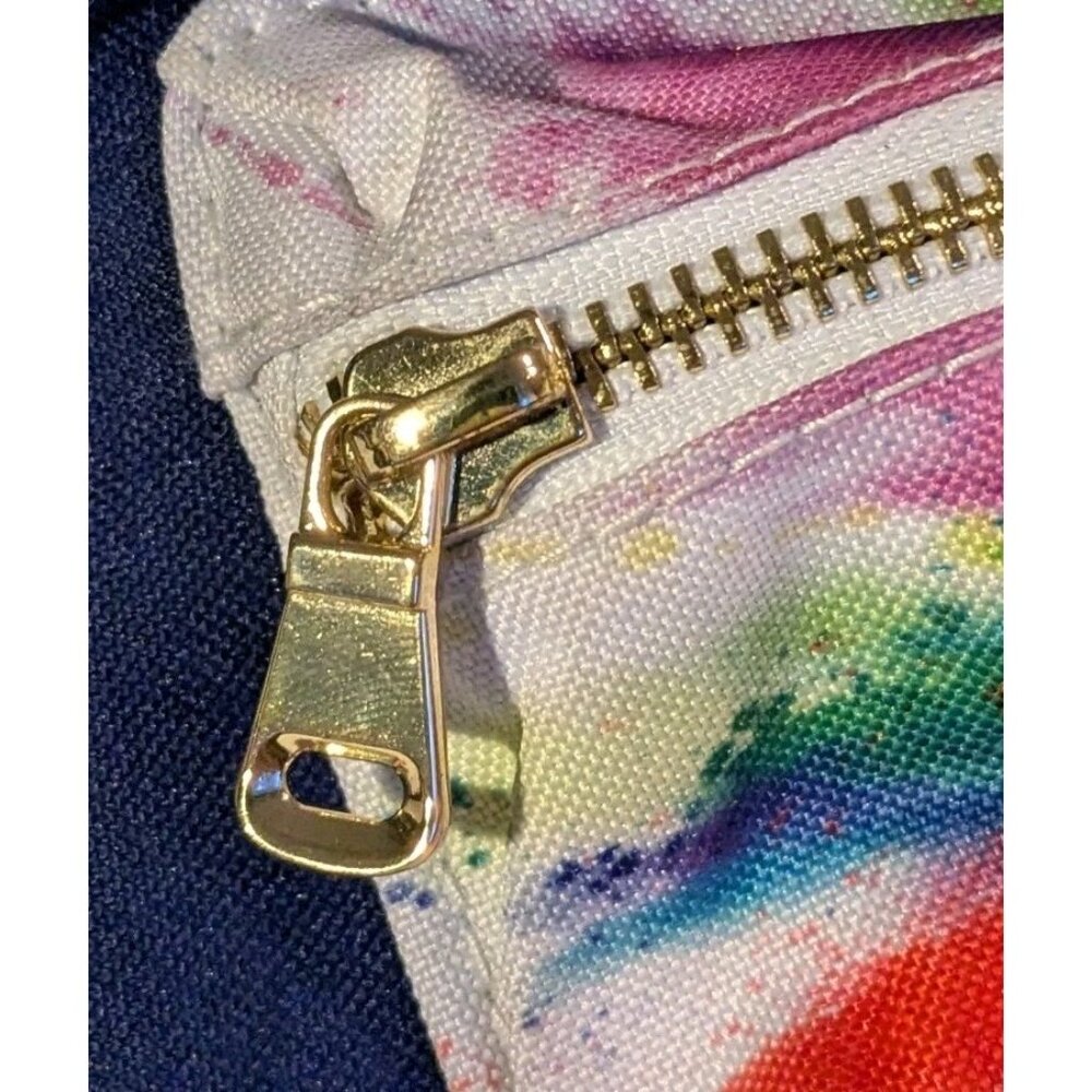 Disney Store Love Waist Bag Mickey Fanny Pack Rainbow Tie Dye Pride Sling Mouse - Picture 7 of 16